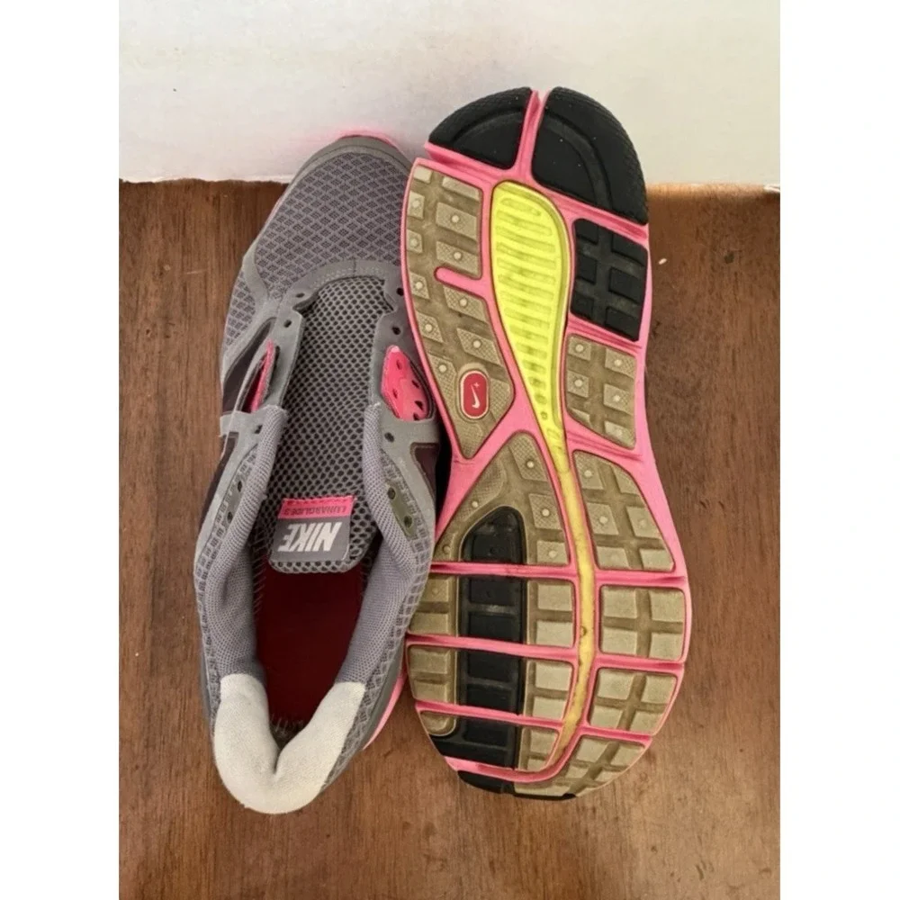 Nike Lunarglide 3 Womens Size 8.5 Gray Pink Athletic Running Shoes Sneakers
